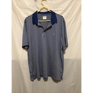 Izod Performance Golf Polo- XXL Blue & White